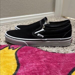 Vans Classic Black and White Slip-On Shoes